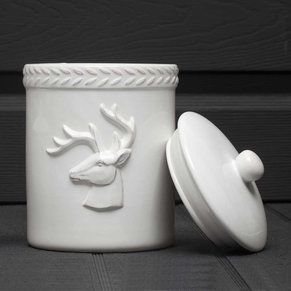 Loon Peak® Deer with Lid Stoneware Kitchen Canister & Reviews Wayfair